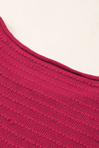 Thumbnail for Textured Knit Drop Shoulder Tee-14