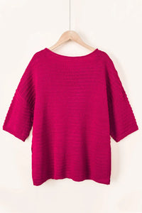 Thumbnail for Textured Knit Drop Shoulder Tee-8