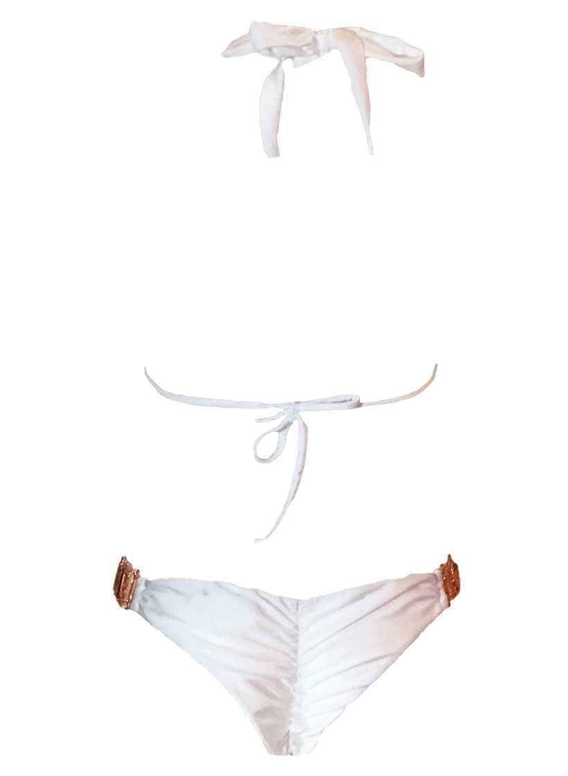 Tina Halter Top & Skimpy Bottom - White-4