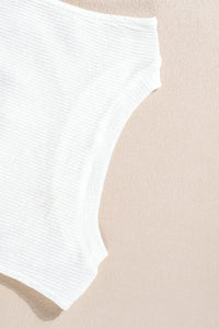 Thumbnail for White Contrast Seams Ribbed Tank Top-10