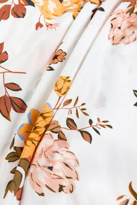 Thumbnail for White Printed Floral Print Layered Sleeve Mini Dress-14
