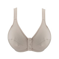 Thumbnail for Ivory - Full Cup Front Closure Silk & Organic Cotton Wireless Bra-37