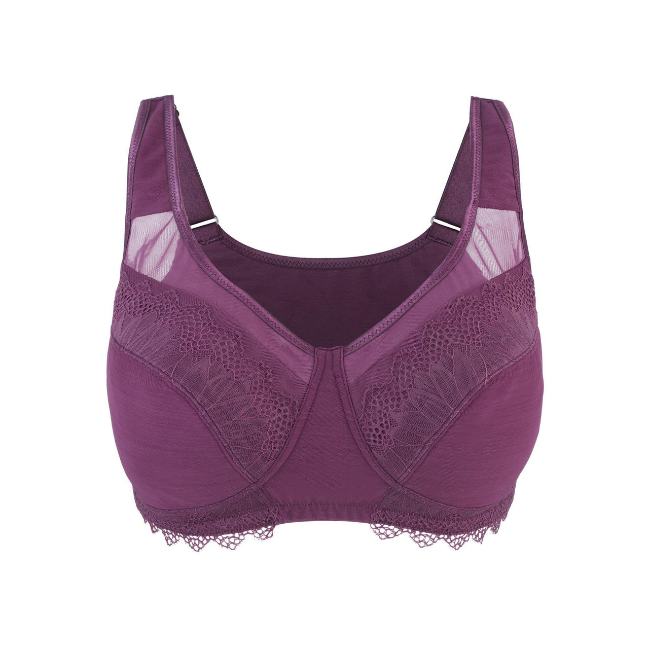 Claret Silk Back Support Cotton Sports Bra (Multiple colors available)-5