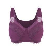 Thumbnail for Claret Silk Back Support Cotton Sports Bra (Multiple colors available)-5