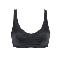 Thumbnail for Back Support Full Coverage Wireless Organic Cotton bra (Champagne & Black)-3