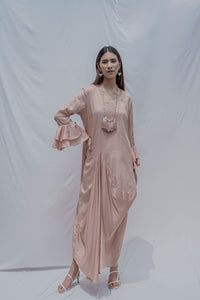 Thumbnail for Asymmetric dress in rose gold