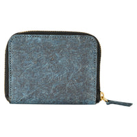 Thumbnail for Coconut Leather Zip Pouch - Dark Indigo