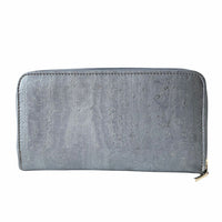 Thumbnail for Cork Leather Vegan Zip Wallet for Women - Metallic Grey